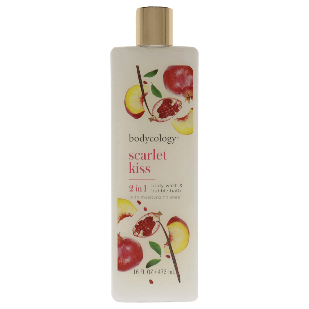 Scarlet Kiss 2 in 1 Body Wash and Bubble Bath by Bodycology Women 16 oz